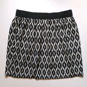 Anthropologie Pins & Needles Mini Skirt Sz L‎ Black White Boho Whimsigoth NEW